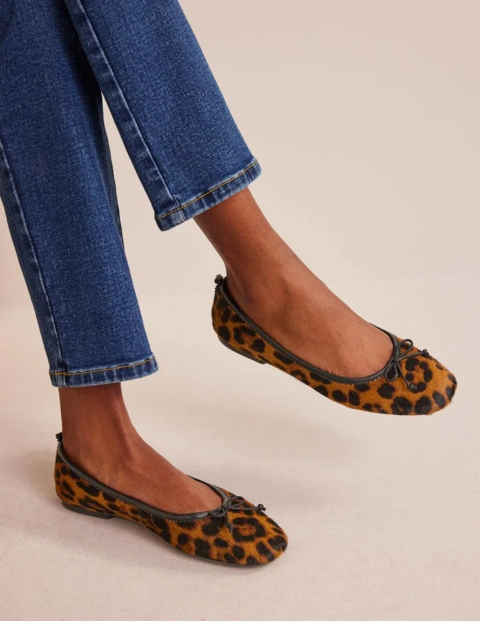 Kitty Flexi Sole Ballet Flats, Black Leather - Image 6