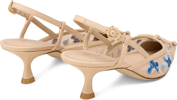 Kitty Floral Embroidery Pointed Toe Pump - Image 4