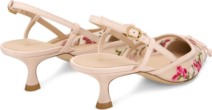 Kitty Floral Embroidery Pointed Toe Pump - Image 6