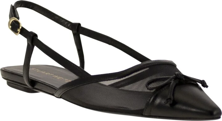 Kitty - Leather And Transparent Fabric Slingback - Image 2