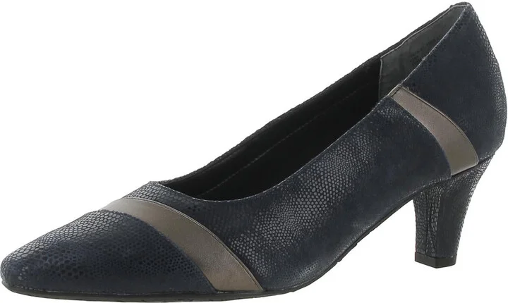 Kiwi Womens Leather Embossed Dress Heels