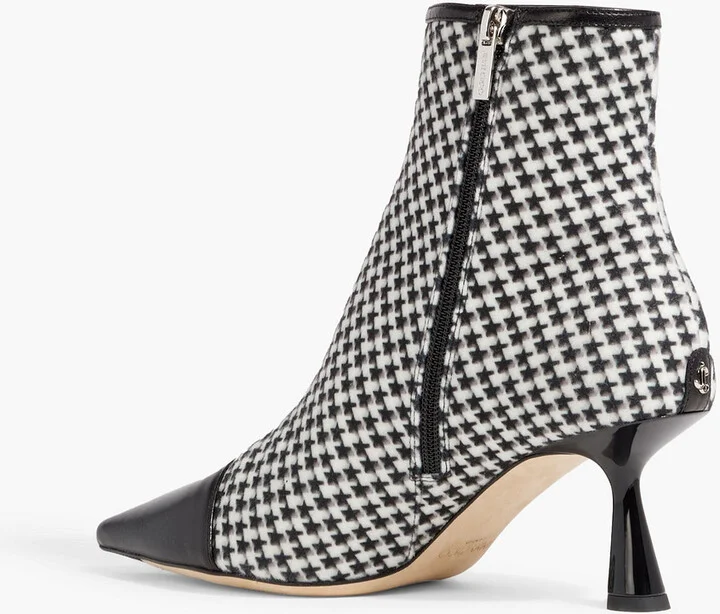 Kix 65 printed felt and leather ankle boots - Image 3
