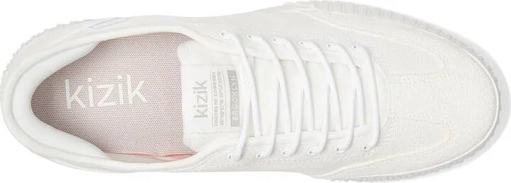 KIZIK Brooklyn Women's Shoes Bright White : 6.5 M, Canvas/Synthetic - Image 2