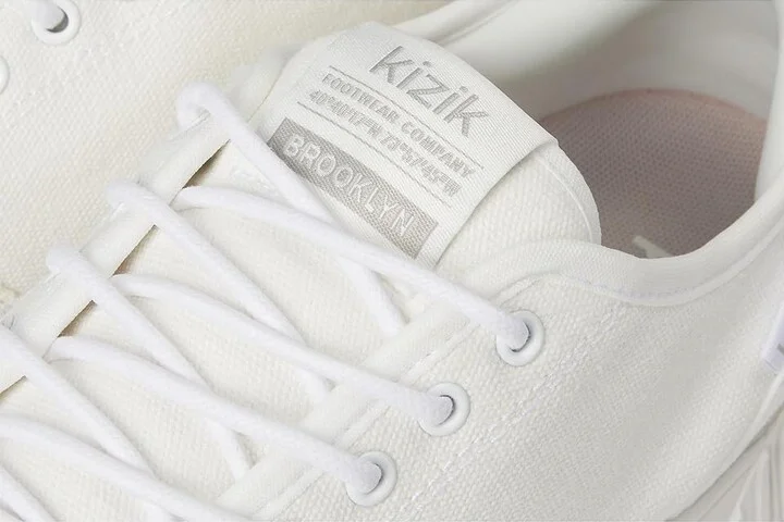 KIZIK Brooklyn Women's Shoes Bright White : 6.5 M, Canvas/Synthetic - Image 7