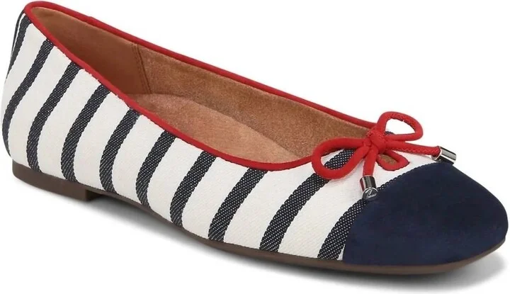 Klara Stripe Sandal In Navy / White Stripe