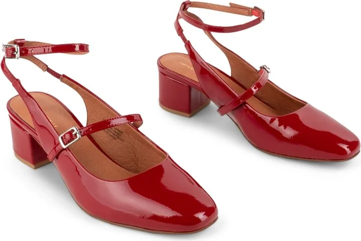 Klavier Slingback Mary Jane-Red