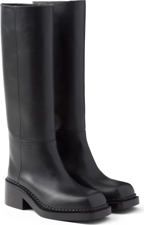 Knee-High 55mm Leather Boots - Image 2