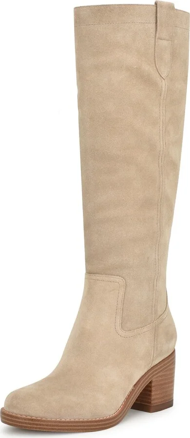 Knee High Boot Medium Oak 101 Medium Oak 101 Elevate wardrobe season Nine West Hecee boots This tall boot features round shaped toe stacked mid block heel keep going day night classic silhouette These dress sure impress Round Toe