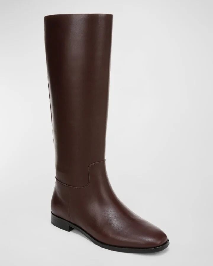 Knee-High Calf Leather Boots Wide Calf - Image 2