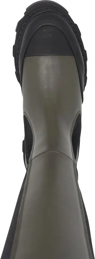 Knee-High Chunky Leather Chelsea Boots - Image 4