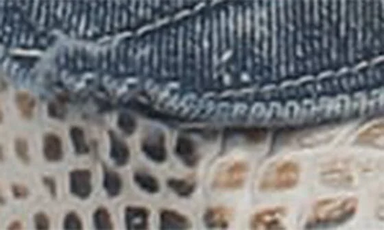 Knee High Denim & Snakeskin Embossed Western Boot - Image 11
