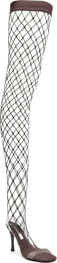 Knee-High Fishnet Boots - Image 2