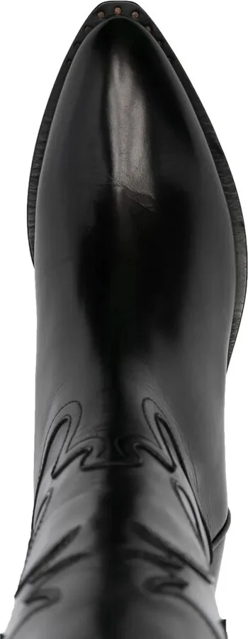 Knee-High Leather Cowboy Boots - Image 4
