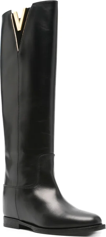 Knee-Length Leather Boots - Image 2