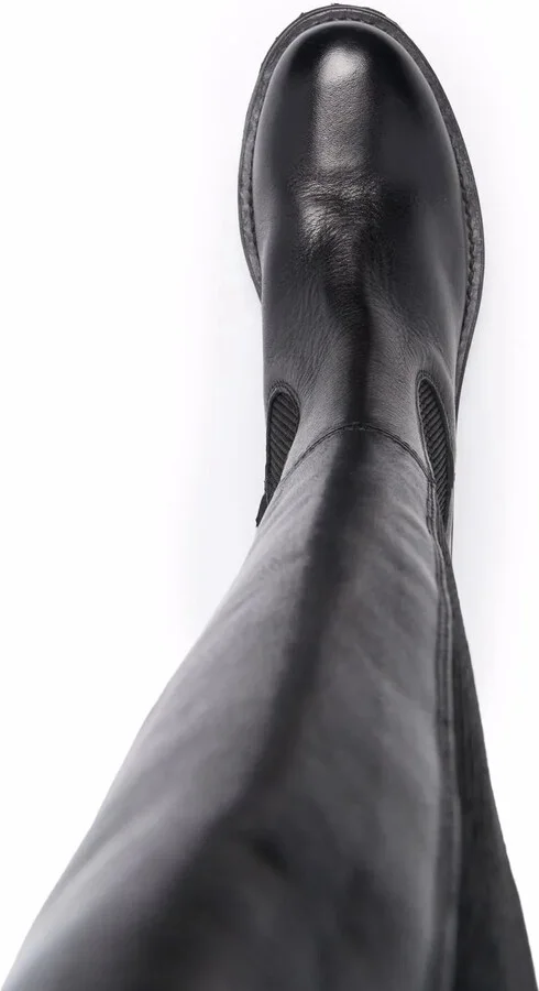 Knee-Length Leather Boots - Image 4