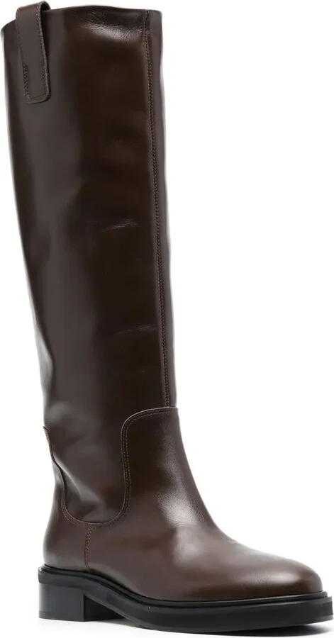 Knee-Length Leather Boots - Image 2
