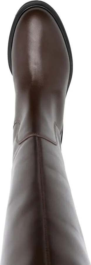 Knee-Length Leather Boots - Image 4