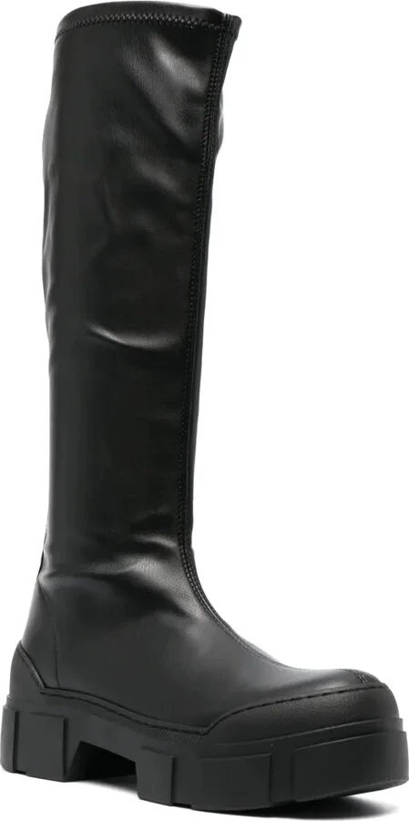 Knee-Length Leather Boots - Image 2