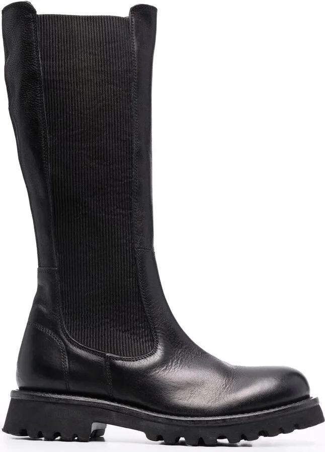 Knee-Length Leather Boots