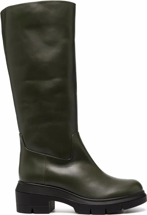 Knee-Length Leather Boots