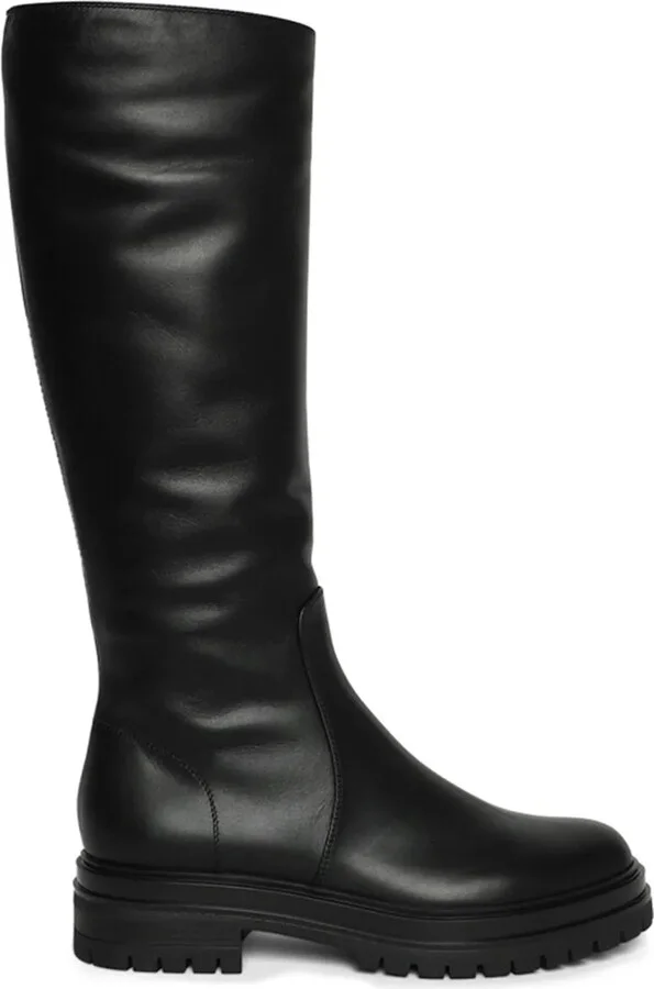 Knee-Length Leather Boots