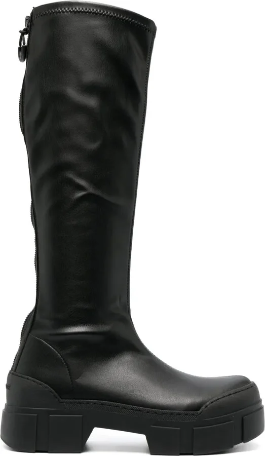 Knee-Length Leather Boots