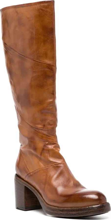 Knee-Length Mid-Heel Boots - Image 2