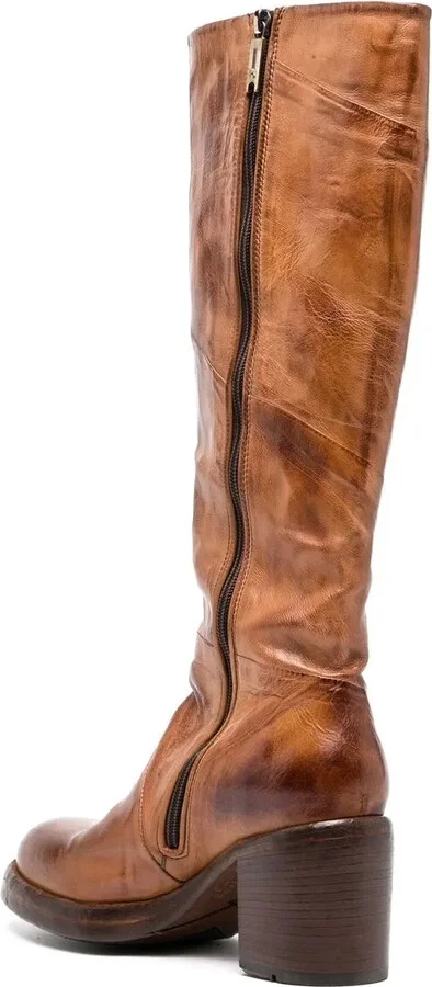 Knee-Length Mid-Heel Boots - Image 3