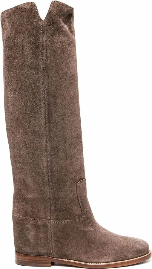 Knee-Length Slip-On Boots