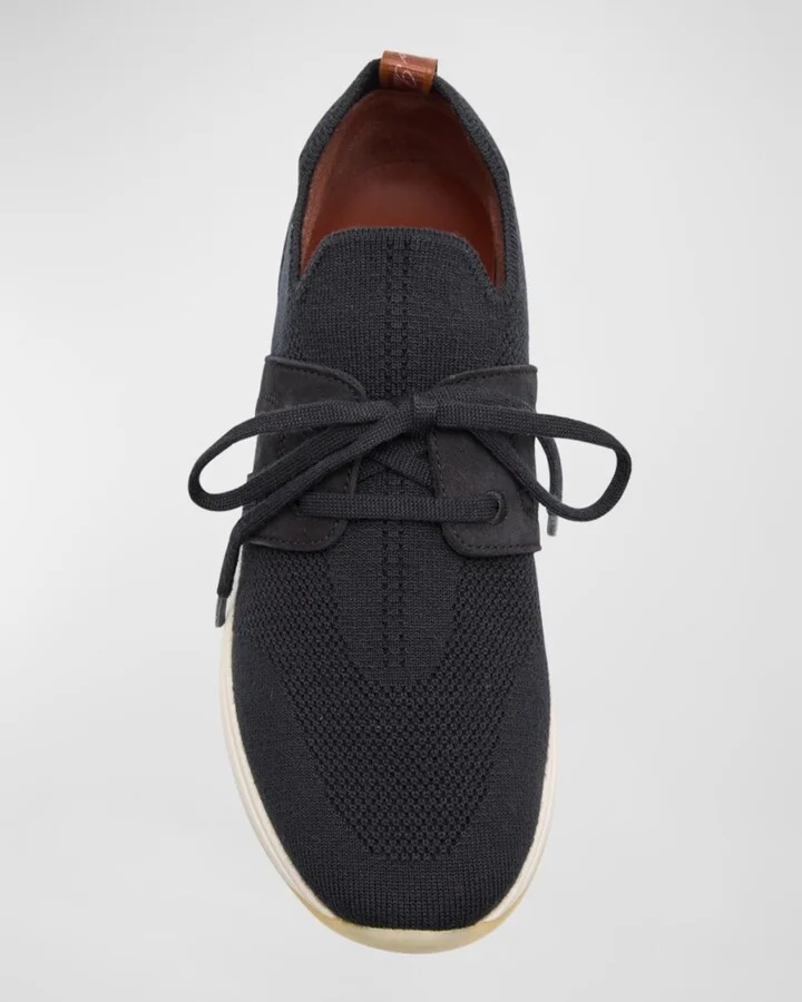 Knit Lace-Up Runner Sneakers - Image 2