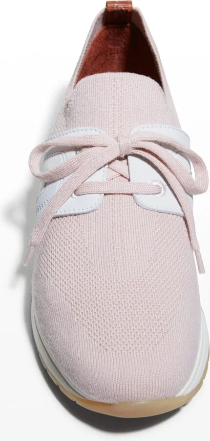 Knit Lace-Up Runner Sneakers - Image 3