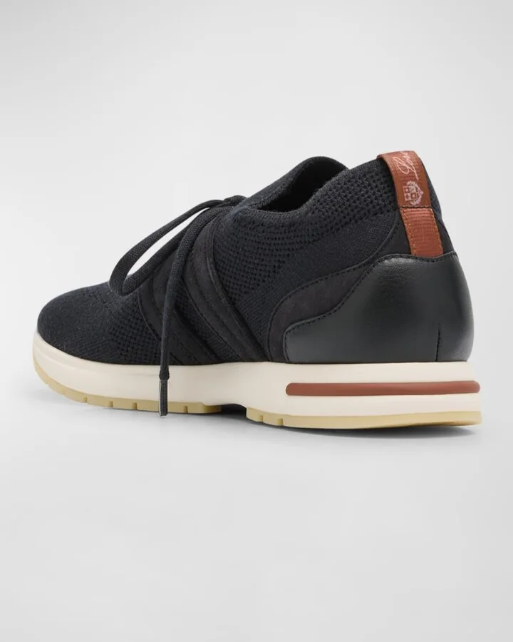 Knit Lace-Up Runner Sneakers - Image 5