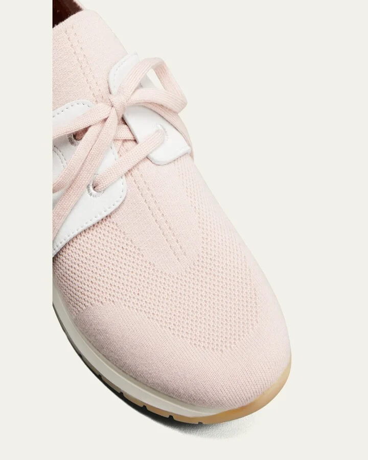 Knit Lace-Up Runner Sneakers - Image 2