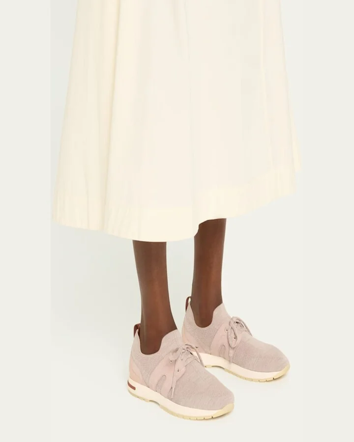 Knit Lace-Up Runner Sneakers - Image 3