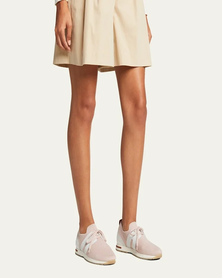 Knit Lace-Up Runner Sneakers - Image 7