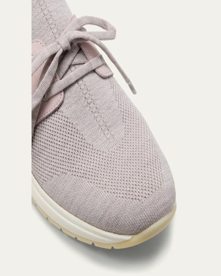 Knit Lace-Up Runner Sneakers - Image 8