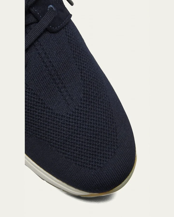 Knit Lace-Up Runner Sneakers - Image 4