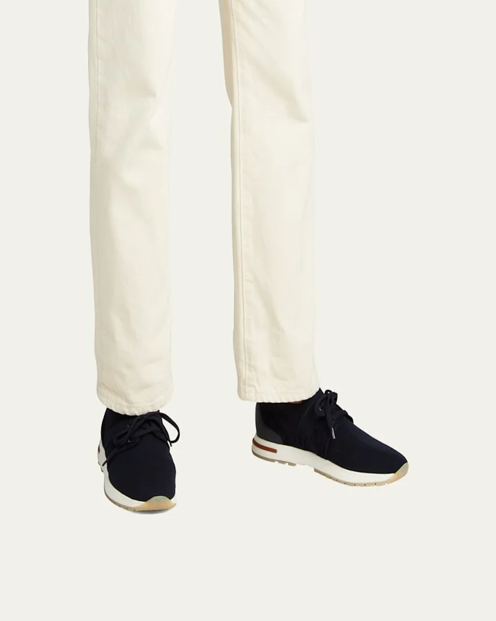 Knit Lace-Up Runner Sneakers - Image 7