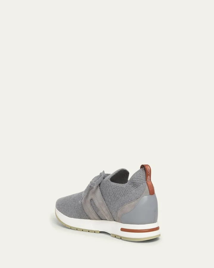 Knit Lace-Up Runner Sneakers - Image 5