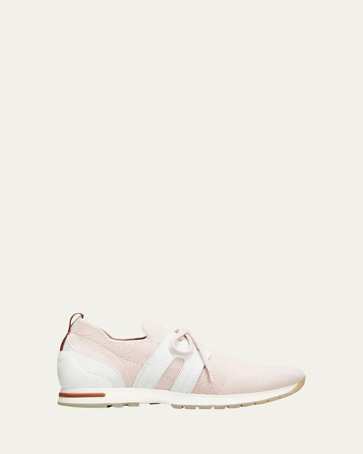 Knit Lace-Up Runner Sneakers
