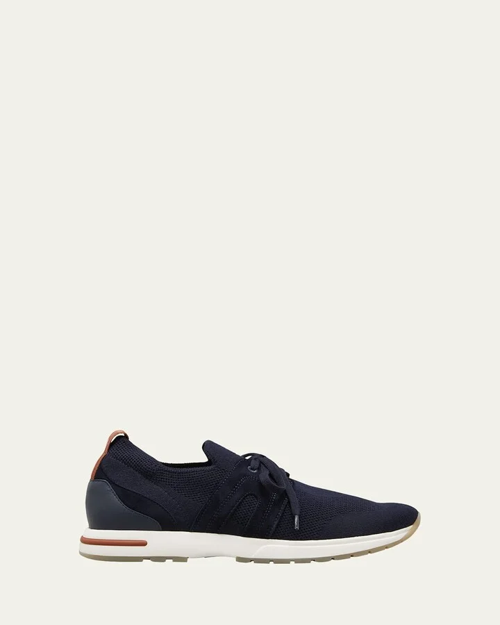 Knit Lace-Up Runner Sneakers