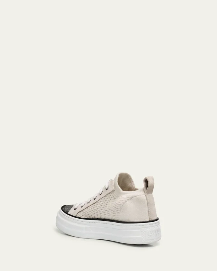 Knit Monili Cap-Toe Sneakers - Image 4