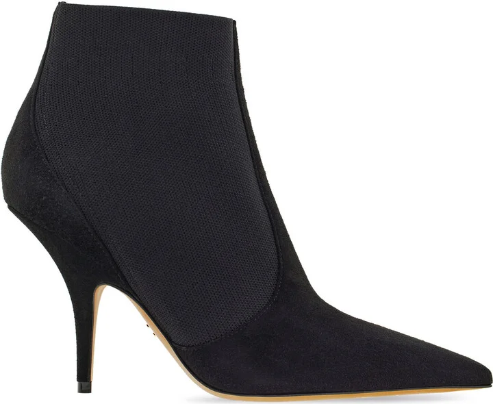 Knit Suede Ankle Boots