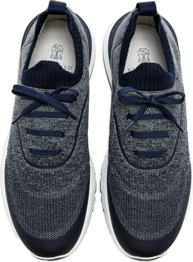 Knitted Lace-Up Sneakers - Image 2