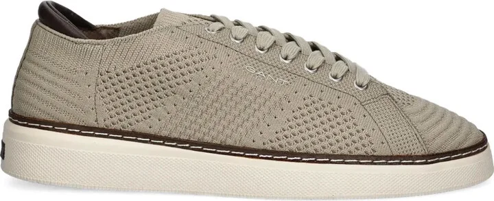 Knitted Lace-Up Sneakers