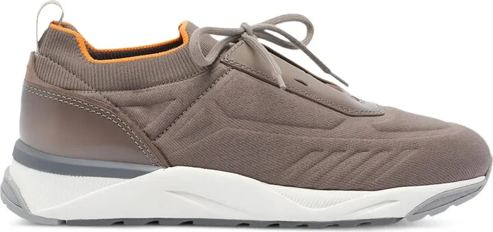 Knitted Lace-Up Sneakers