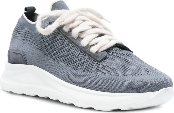 Knitted Lace-Up Trainers - Image 2