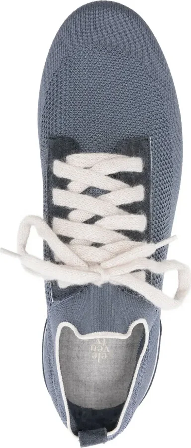 Knitted Lace-Up Trainers - Image 4