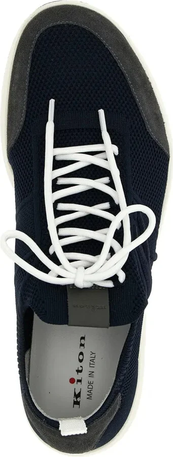 Knitted Panel Lace-Up Sneakers - Image 3
