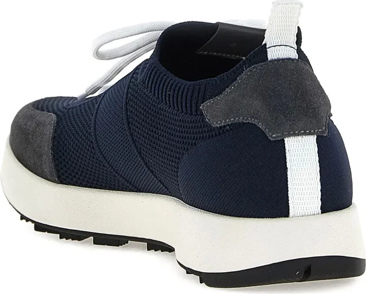 Knitted Panel Lace-Up Sneakers - Image 4